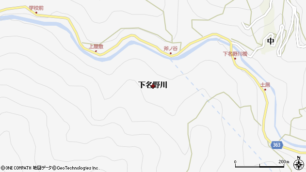 〒781-1762 高知県吾川郡仁淀川町下名野川の地図