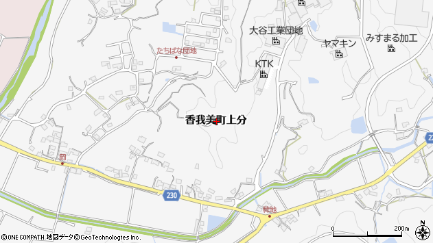 〒781-5451 高知県香南市香我美町上分の地図