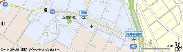 福岡県嘉麻市飯田193周辺の地図