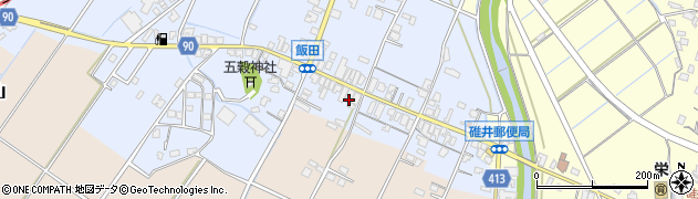 福岡県嘉麻市飯田190周辺の地図
