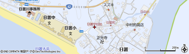 日置学校前周辺の地図