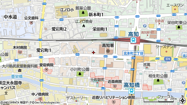 〒780-0056 高知県高知市北本町の地図