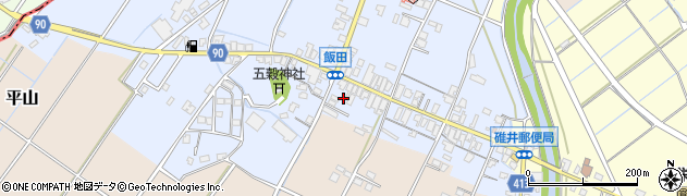 福岡県嘉麻市飯田196周辺の地図