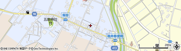 福岡県嘉麻市飯田54周辺の地図