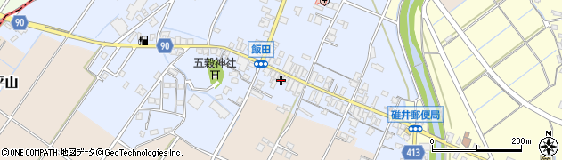 福岡県嘉麻市飯田194周辺の地図