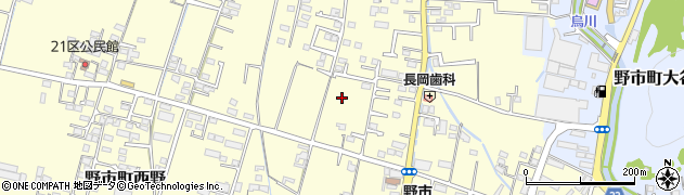 高知県香南市野市町西野周辺の地図
