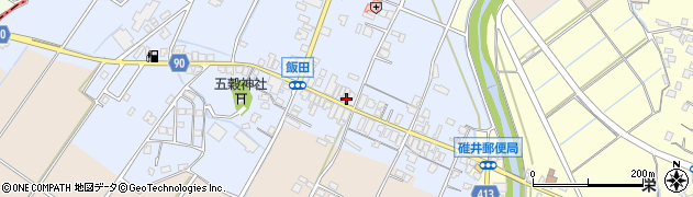 福岡県嘉麻市飯田187周辺の地図
