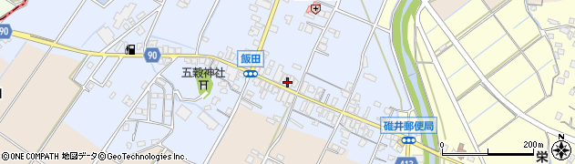 福岡県嘉麻市飯田186周辺の地図
