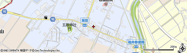 福岡県嘉麻市飯田183周辺の地図