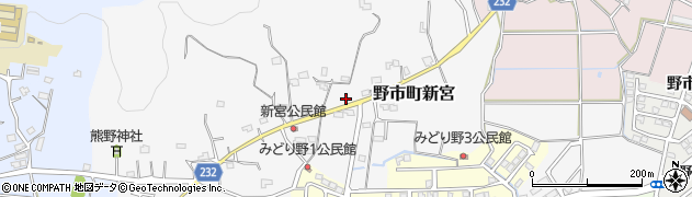 高知県香南市野市町新宮周辺の地図