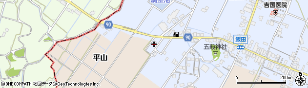 福岡県嘉麻市飯田252周辺の地図