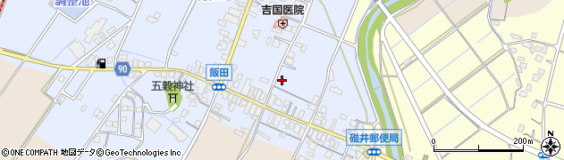 福岡県嘉麻市飯田64周辺の地図