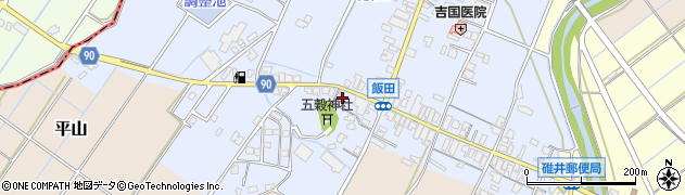 福岡県嘉麻市飯田268周辺の地図