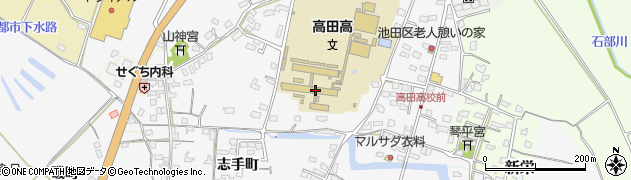 高田高校周辺の地図