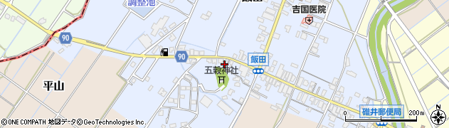 福岡県嘉麻市飯田267周辺の地図