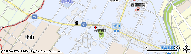 福岡県嘉麻市飯田257周辺の地図
