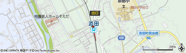 添田駅周辺の地図