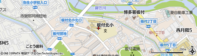 福岡市公民館　板付北公民館周辺の地図