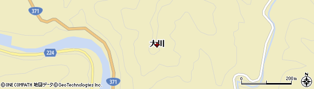 和歌山県古座川町（東牟婁郡）大川周辺の地図