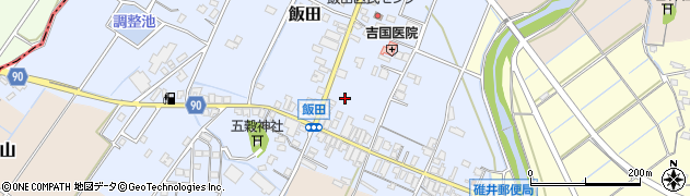 福岡県嘉麻市飯田168周辺の地図