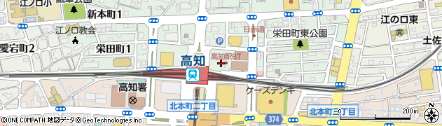 高知県高知市栄田町周辺の地図