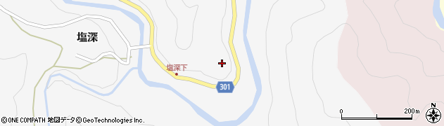 徳島県海部郡海陽町塩深松木原周辺の地図