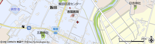 福岡県嘉麻市飯田74周辺の地図