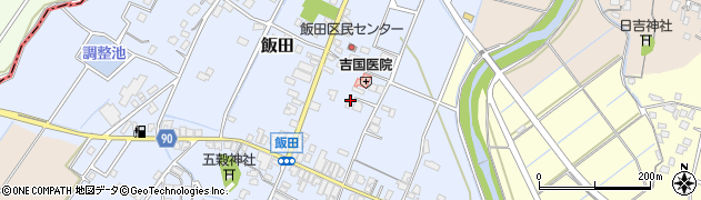 福岡県嘉麻市飯田161周辺の地図