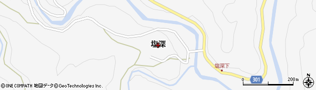 徳島県海陽町（海部郡）塩深周辺の地図