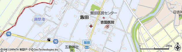 福岡県嘉麻市飯田294周辺の地図