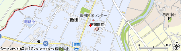 福岡県嘉麻市飯田157周辺の地図