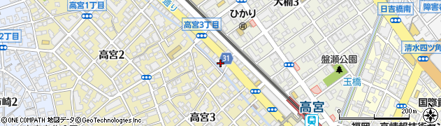 新生堂薬局　高宮通り店周辺の地図