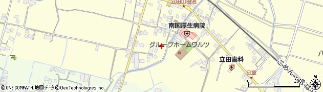高知県南国市立田周辺の地図