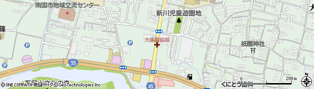 大篠農協前周辺の地図