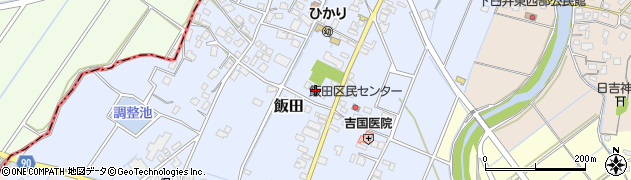 福岡県嘉麻市飯田299周辺の地図