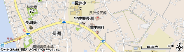 長洲郵便局周辺の地図