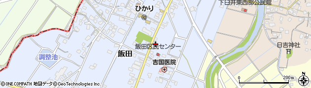 福岡県嘉麻市飯田151周辺の地図