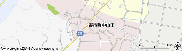 高知県香南市野市町中山田周辺の地図
