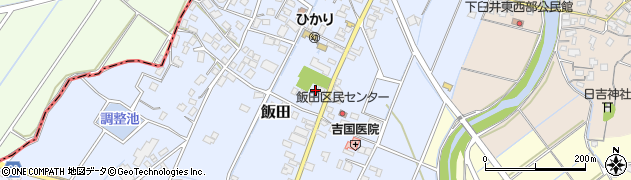 福岡県嘉麻市飯田300周辺の地図