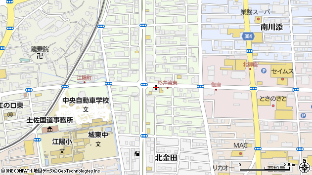 〒780-0072 高知県高知市杉井流の地図