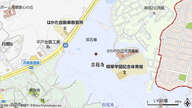 〒812-0862 福岡県福岡市博多区立花寺の地図