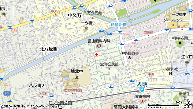 〒780-0914 高知県高知市宝町の地図