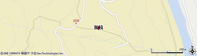 高知県仁淀川町（吾川郡）加枝周辺の地図