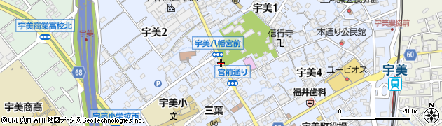 宇美八幡宮周辺の地図