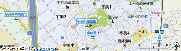 宇美八幡茶屋周辺の地図