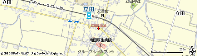 立田山田通周辺の地図