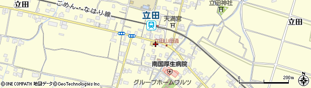 高知県南国市立田835周辺の地図