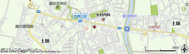 桂川土師郵便局周辺の地図