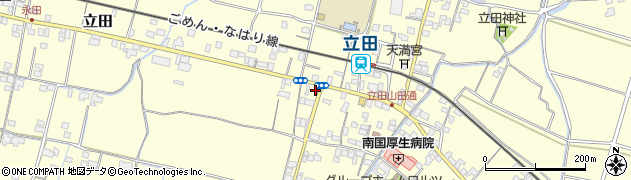 高知県南国市立田801周辺の地図