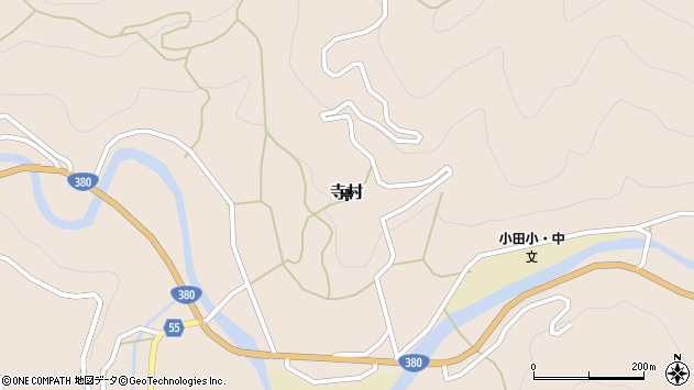 〒791-3502 愛媛県喜多郡内子町寺村の地図